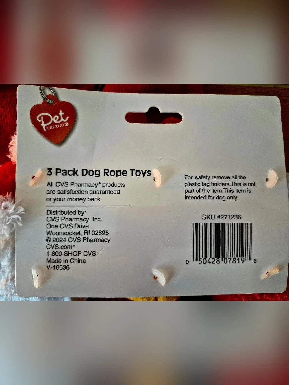 NWT Large Red Holiday Dog Sweater w/Toys